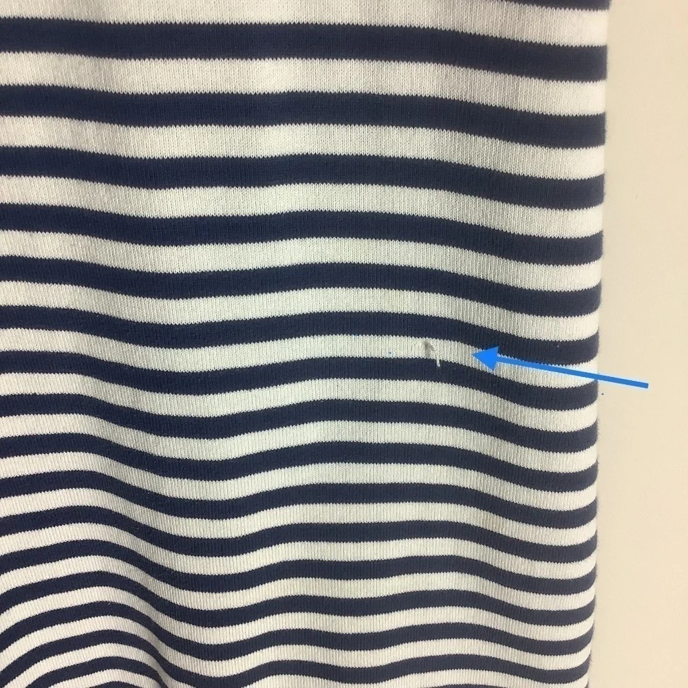 Garnet‎ Hill Marine Striped Shirt Knit Dress M